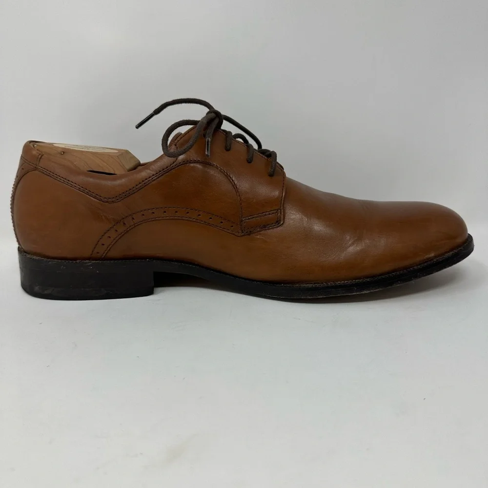 Johnston & Murphy 59-2016 Shoes Men's Sz 12M Oxford Dress Brown Leather Lace Up